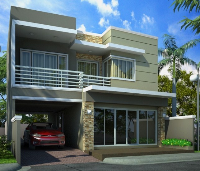 desain rumah minimalis 2 lantai tampak depan